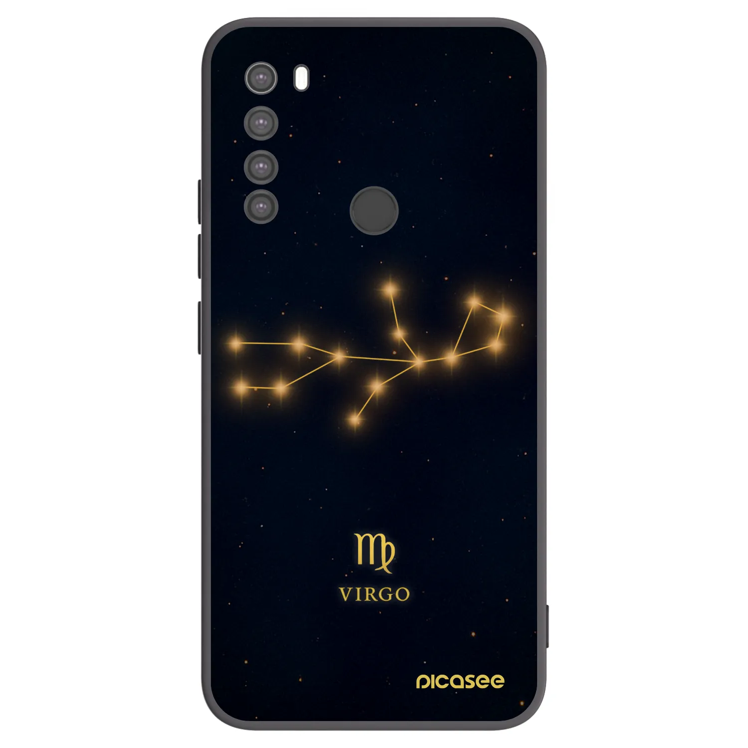 Picasee silikonowe czarne etui na Xiaomi Redmi Note 8 - VIRGO