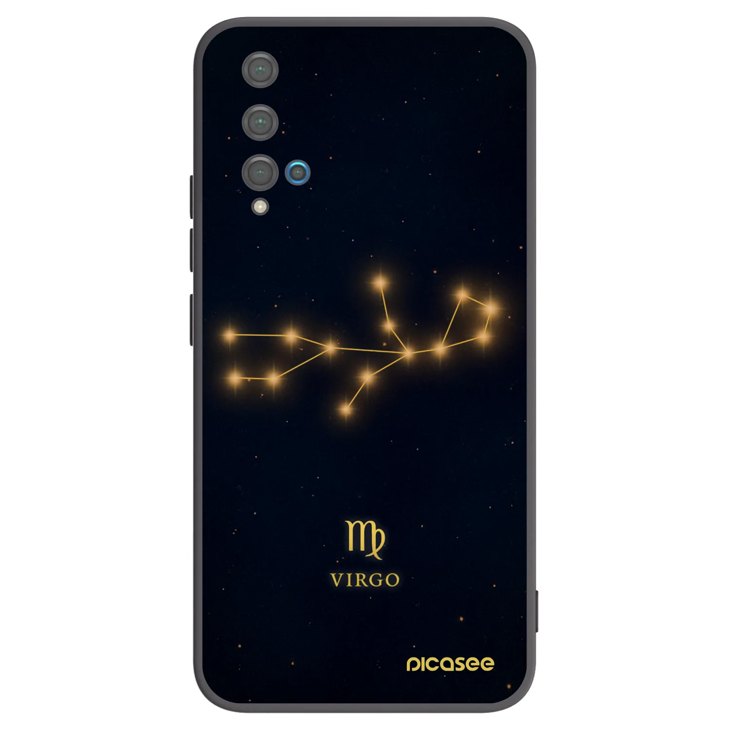 Picasee silikonowe czarne etui na Huawei Nova 5T - VIRGO