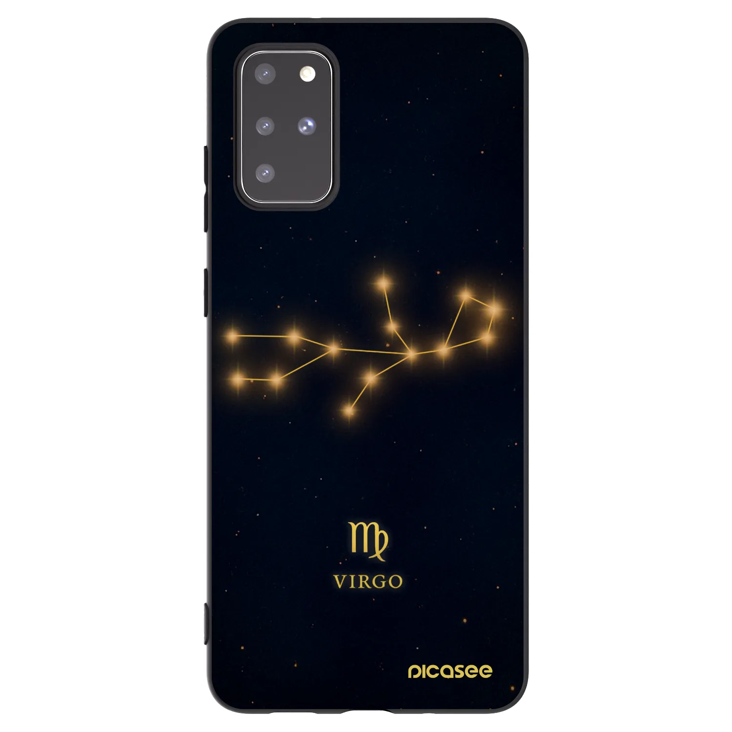 Picasee silikonowe czarne etui na Samsung Galaxy S20+ G985F - VIRGO