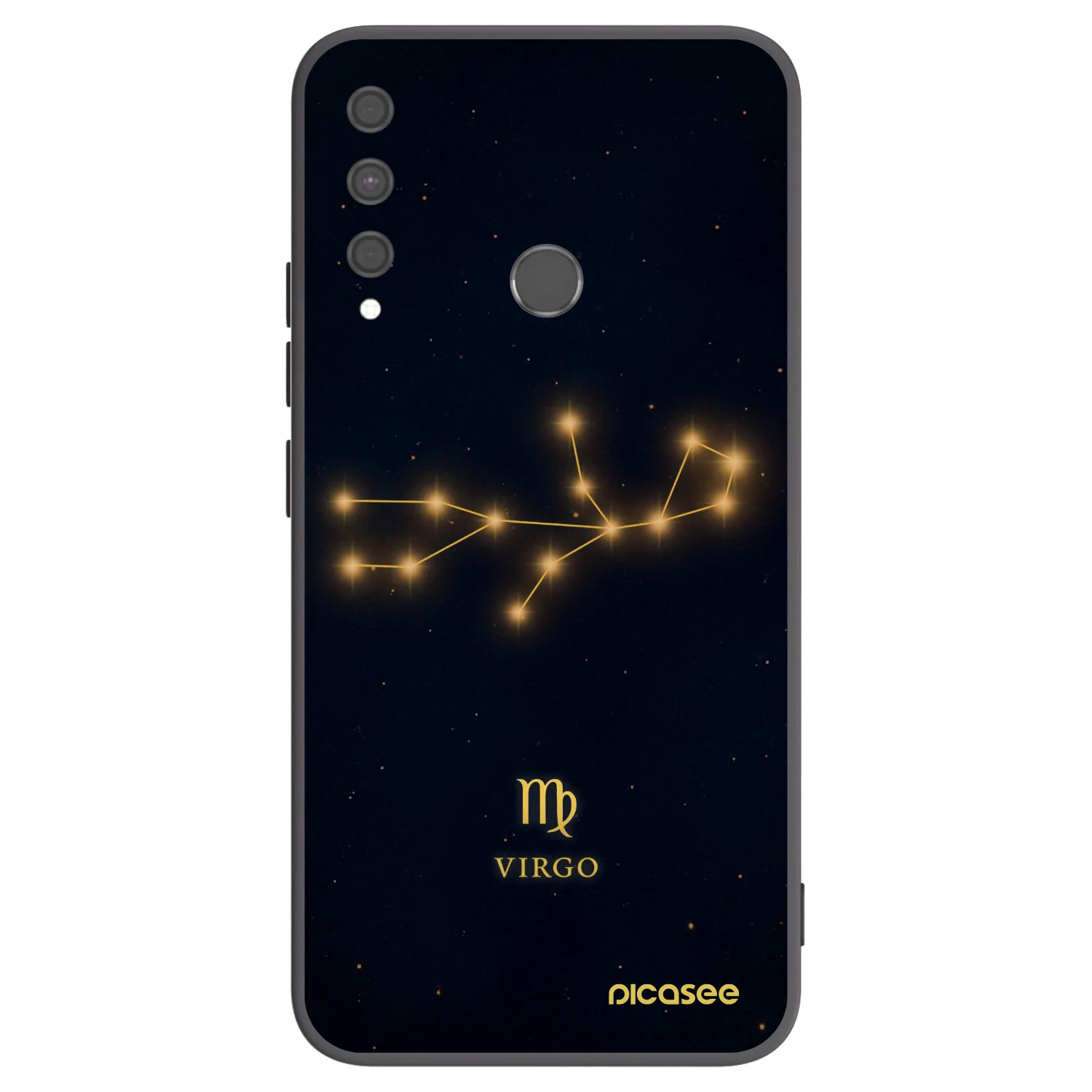 Picasee silikonowe czarne etui na Huawei P40 Lite E - VIRGO