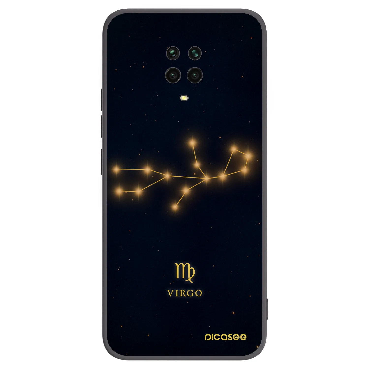Picasee silikonowe czarne etui na Xiaomi Redmi Note 9 Pro - VIRGO