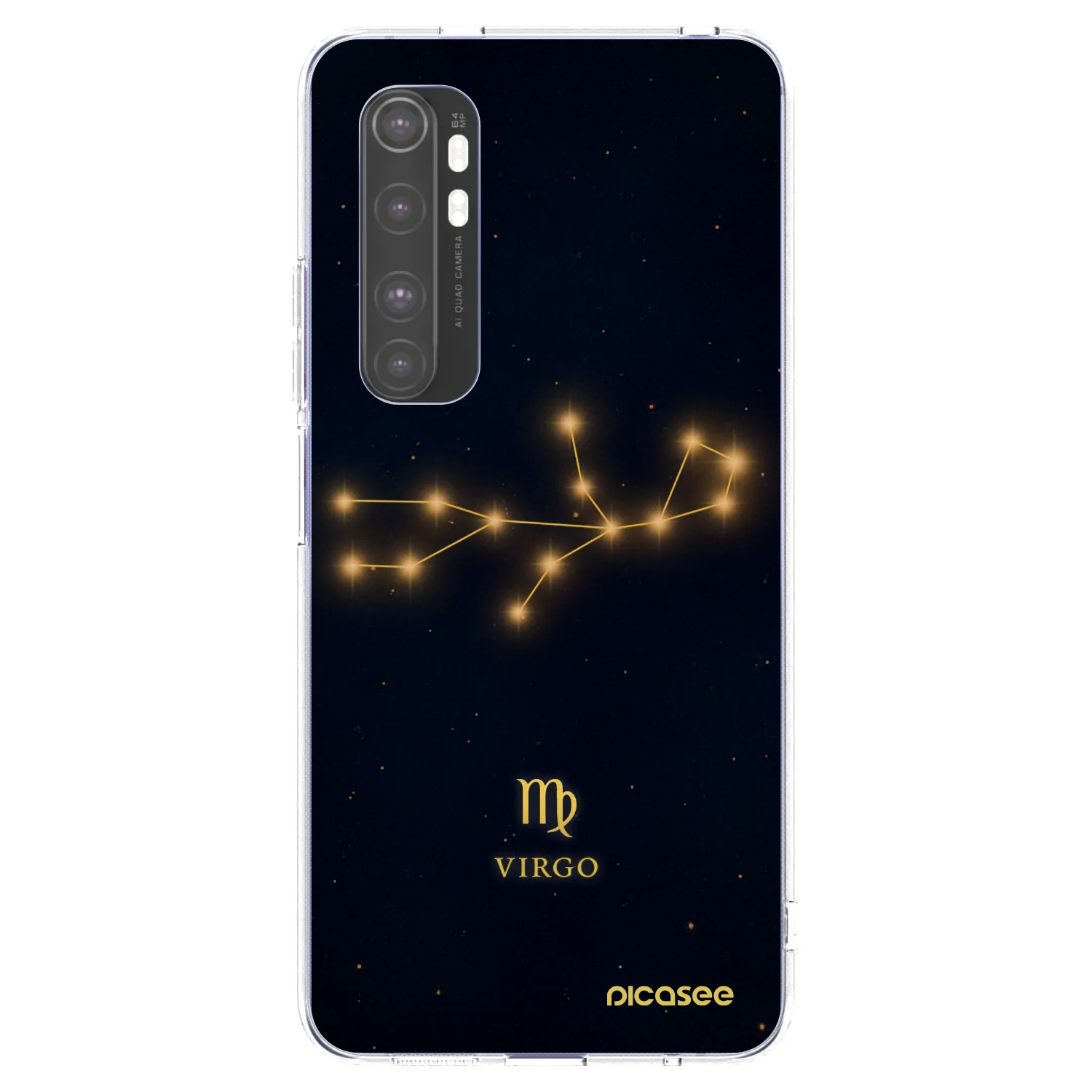 Picasee silikonowe przeźroczyste etui na Xiaomi Mi Note 10 Lite - VIRGO