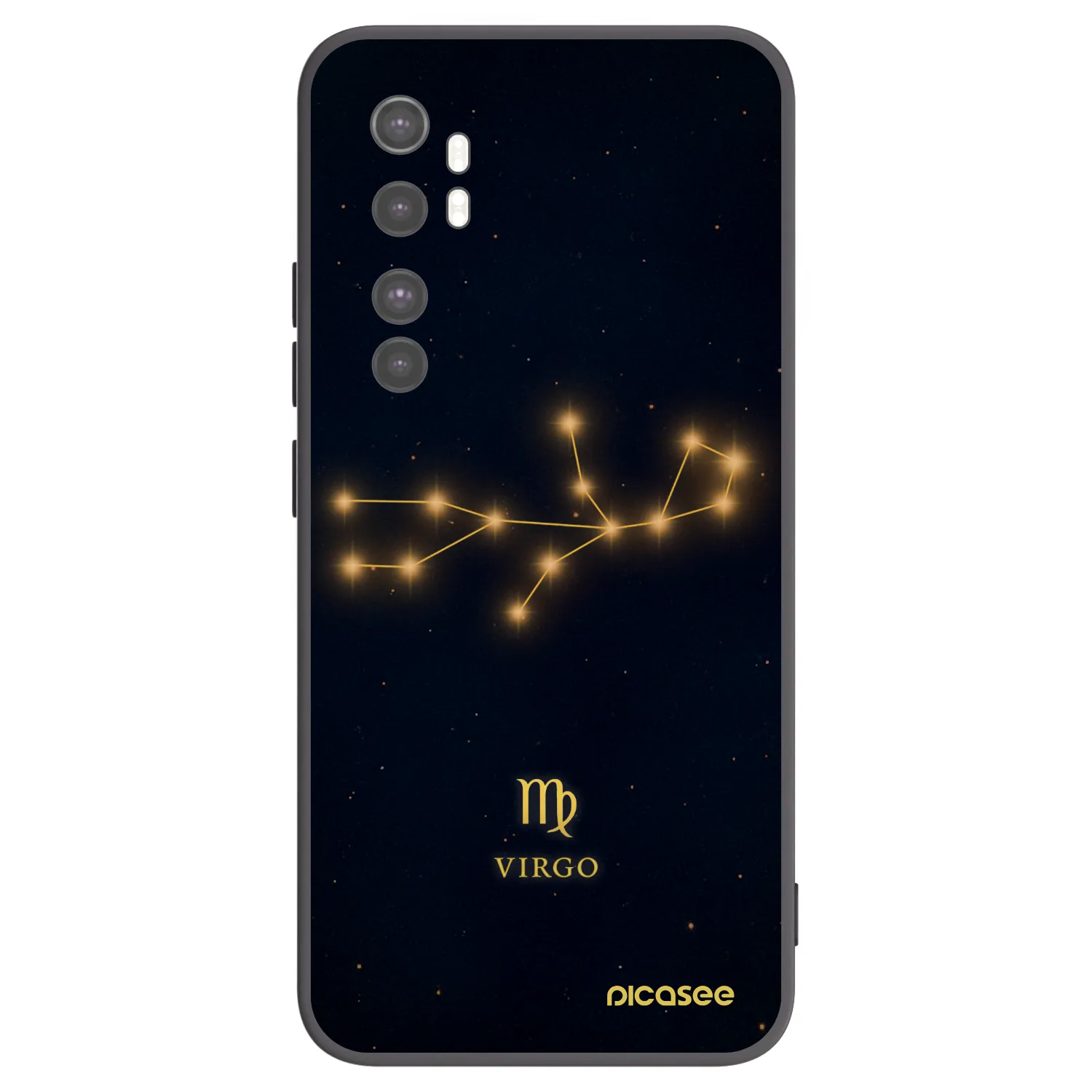 Picasee silikonowe czarne etui na Xiaomi Mi Note 10 Lite - VIRGO