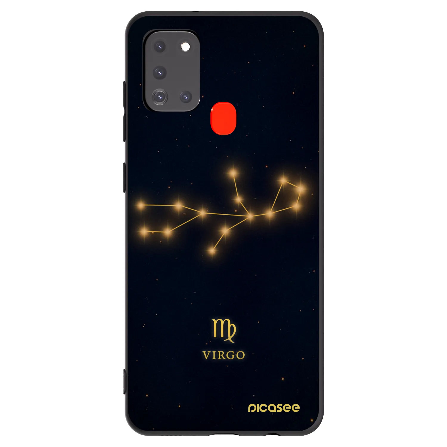 Picasee silikonowe czarne etui na Samsung Galaxy A21s - VIRGO
