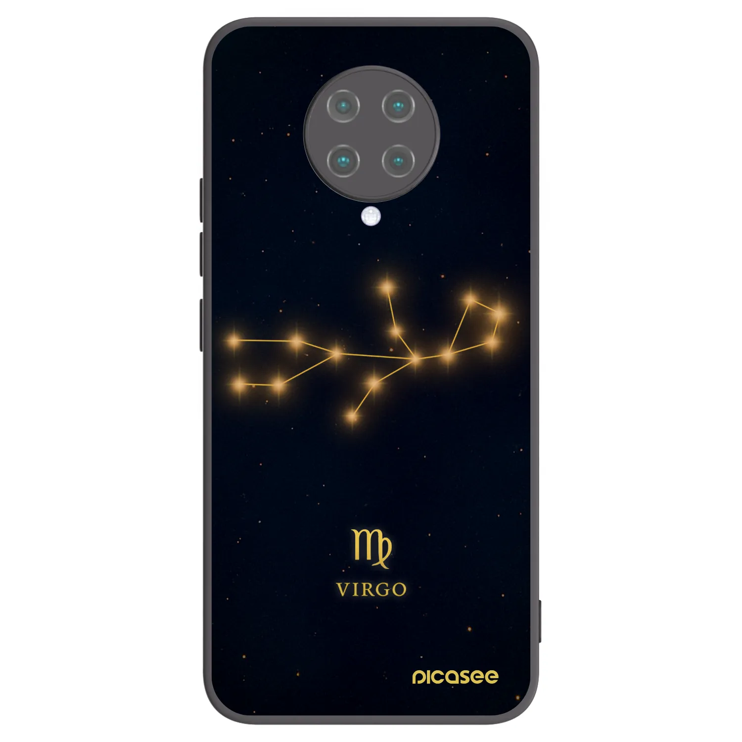 Picasee silikonowe czarne etui na Xiaomi Poco F2 Pro - VIRGO