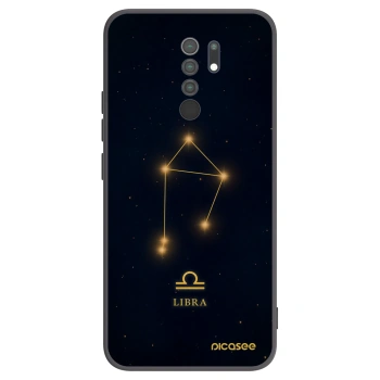 Picasee silikonowe czarne etui na Xiaomi Redmi 9 - LIBRA