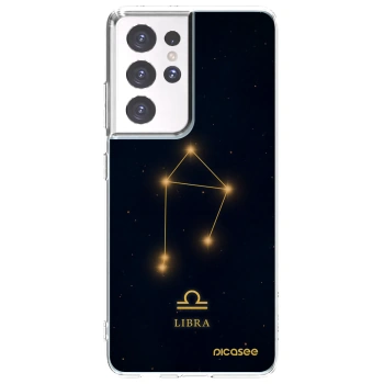 Picasee silikonowe przeźroczyste etui na Samsung Galaxy S21 Ultra 5G G998B - LIBRA
