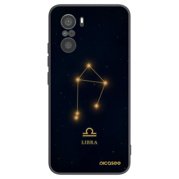 Picasee silikonowe czarne etui na Xiaomi Poco F3 - LIBRA