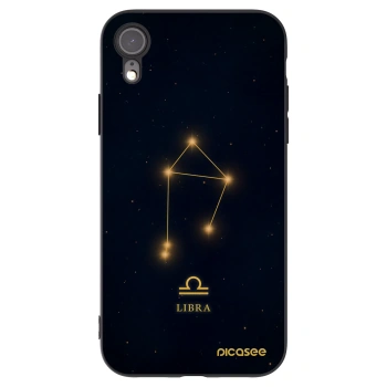 Picasee silikonowe czarne etui na Apple iPhone XR - LIBRA