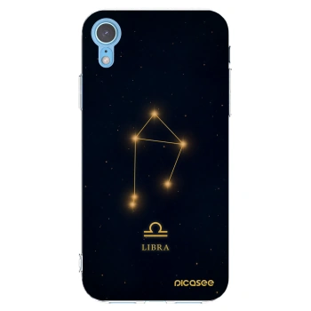Picasee silikonowe przeźroczyste etui na Apple iPhone XR - LIBRA