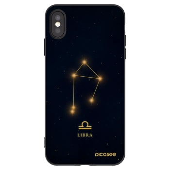 Picasee silikonowe czarne etui na Apple iPhone XS Max - LIBRA