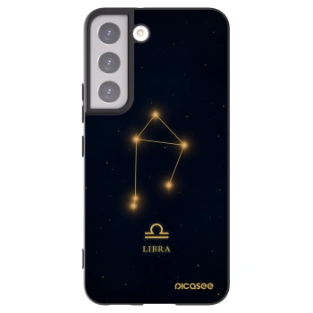 Picasee silikonowe czarne etui na Samsung Galaxy S22 5G - LIBRA