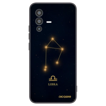 Picasee silikonowe czarne etui na Vivo V23 5G - LIBRA