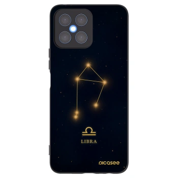 Picasee silikonowe czarne etui na Honor X8 4G - LIBRA