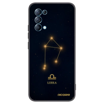 Picasee silikonowe czarne etui na OPPO Reno 5 5G - LIBRA