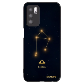 Picasee silikonowe czarne etui na OPPO A16s - LIBRA