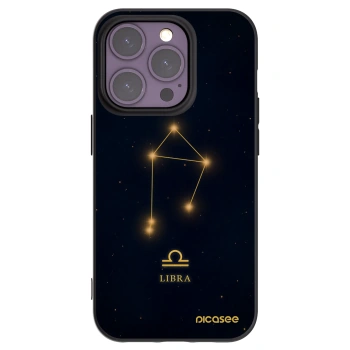 Picasee silikonowe czarne etui na Apple iPhone 14 Pro - LIBRA