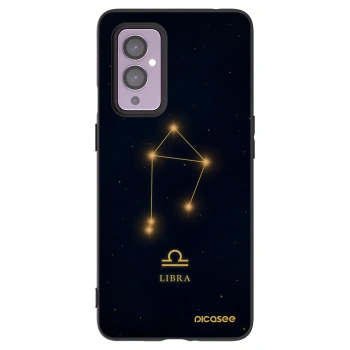 Picasee silikonowe czarne etui na OnePlus 9 - LIBRA