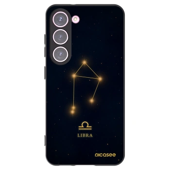 Picasee silikonowe czarne etui na Samsung Galaxy S23 5G - LIBRA