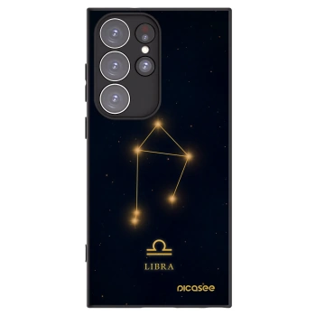 Picasee silikonowe czarne etui na Samsung Galaxy S23 Ultra 5G - LIBRA