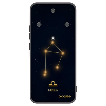 Picasee silikonowe czarne etui na Honor Magic5 Lite 5G - LIBRA