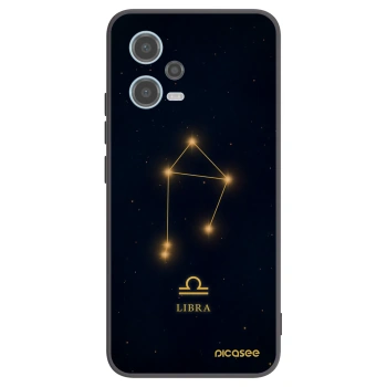 Picasee silikonowe czarne etui na Xiaomi Redmi Note 12 5G - LIBRA