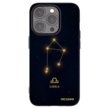 Picasee silikonowe czarne etui na Apple iPhone 15 Pro - LIBRA