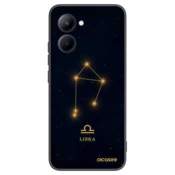 Picasee silikonowe czarne etui na Realme C33 (2023) - LIBRA