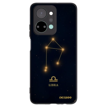 Picasee silikonowe czarne etui na Honor X7a - LIBRA
