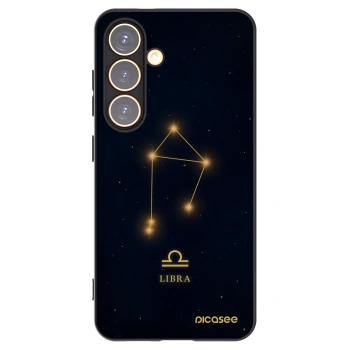 Picasee silikonowe czarne etui na Samsung Galaxy S24 S921B 5G - LIBRA