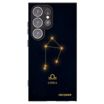 Picasee silikonowe czarne etui na Samsung Galaxy S24 Ultra S928B 5G - LIBRA