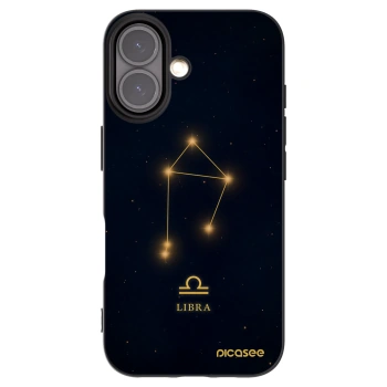 Picasee silikonowe czarne etui na Apple iPhone 16 - LIBRA