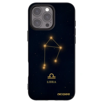 Picasee silikonowe czarne etui na Apple iPhone 16 Pro Max - LIBRA