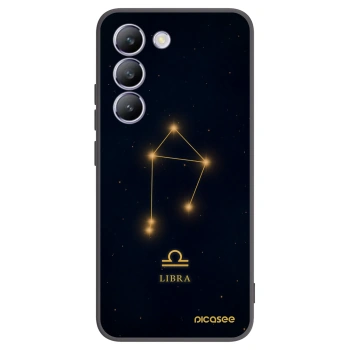 Picasee silikonowe czarne etui na Vivo V40 SE 5G - LIBRA