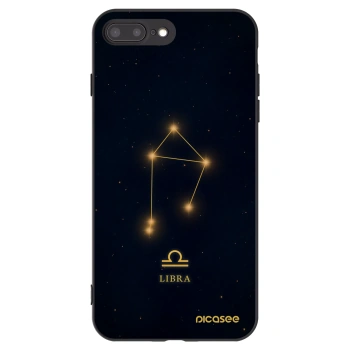 Picasee silikonowe czarne etui na Apple iPhone 8 Plus - LIBRA