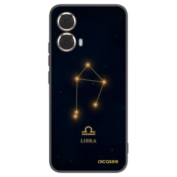 Picasee silikonowe czarne etui na Motorola Moto G85 - LIBRA