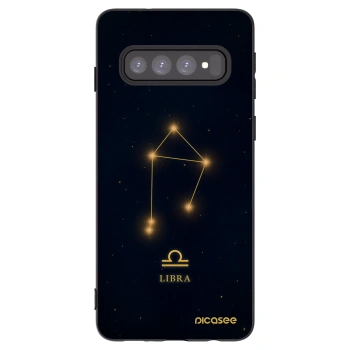 Picasee silikonowe czarne etui na Samsung Galaxy S10 G973 - LIBRA