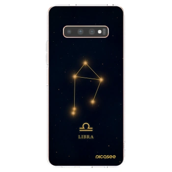 Picasee silikonowe przeźroczyste etui na Samsung Galaxy S10 Plus G975 - LIBRA