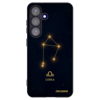 Picasee silikonowe czarne etui na Samsung Galaxy S25 5G - LIBRA