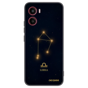 Picasee silikonowe czarne etui na Motorola Moto G05 - LIBRA
