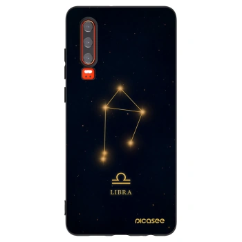 Picasee silikonowe czarne etui na Huawei P30 - LIBRA