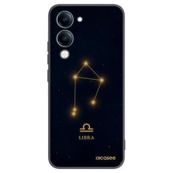 Picasee silikonowe czarne etui na Vivo Y29s 5G - LIBRA