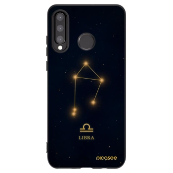 Picasee silikonowe czarne etui na Huawei P30 Lite - LIBRA