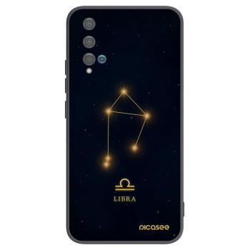 Picasee silikonowe czarne etui na Huawei Nova 5T - LIBRA