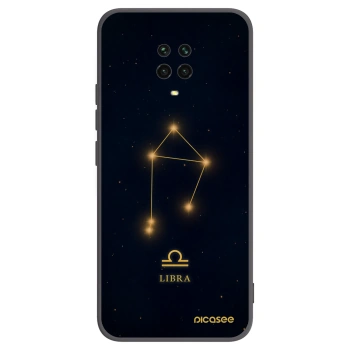 Picasee silikonowe czarne etui na Xiaomi Redmi Note 9 Pro - LIBRA