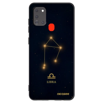Picasee silikonowe czarne etui na Samsung Galaxy A21s - LIBRA