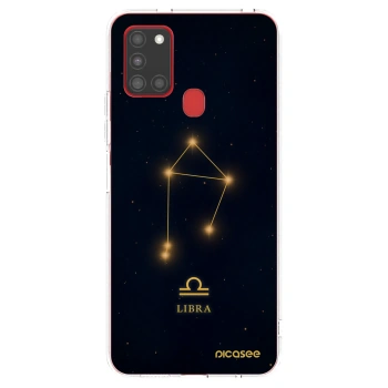 Picasee silikonowe przeźroczyste etui na Samsung Galaxy A21s - LIBRA