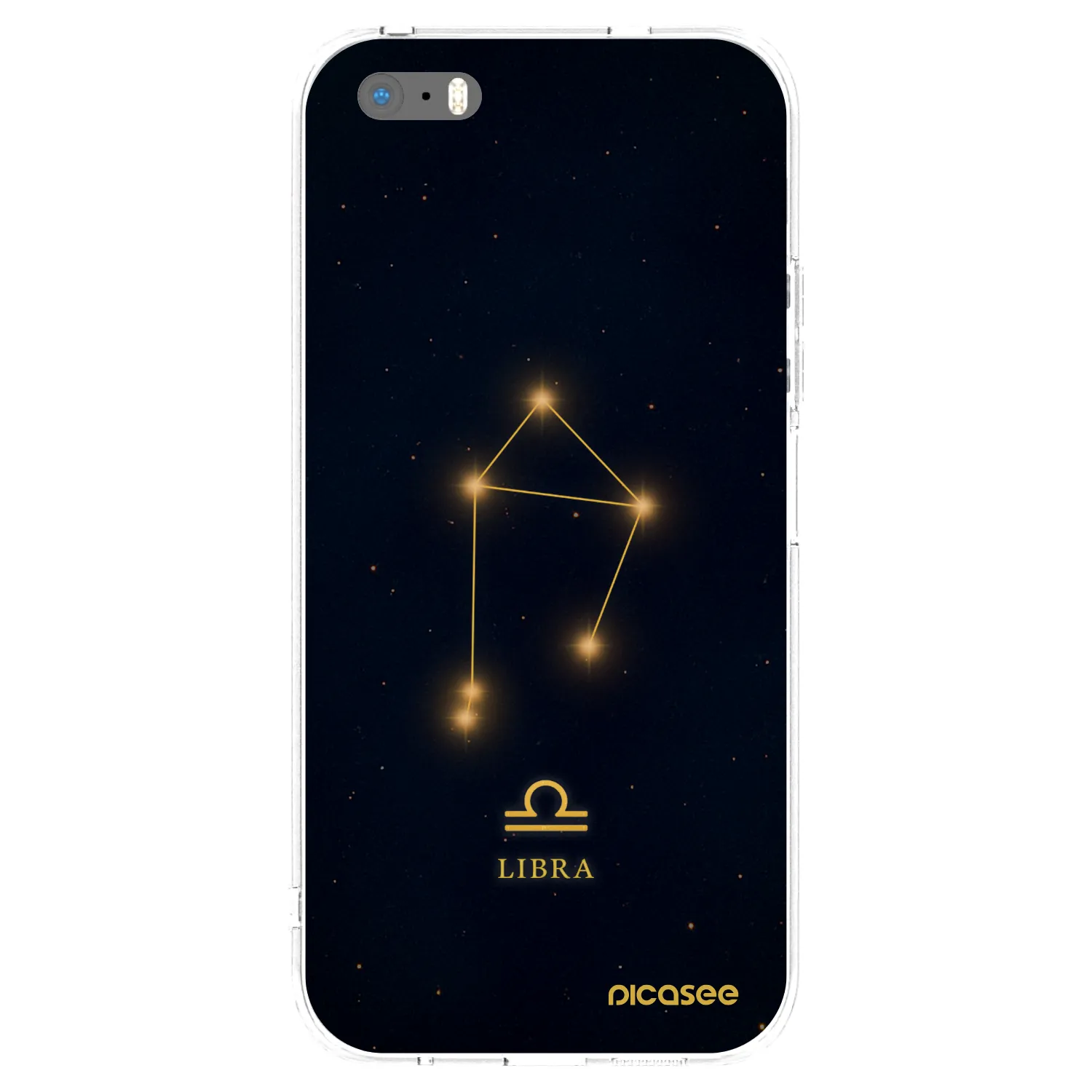 Picasee silikonowe przeźroczyste etui na Apple iPhone 5/5S/SE - LIBRA