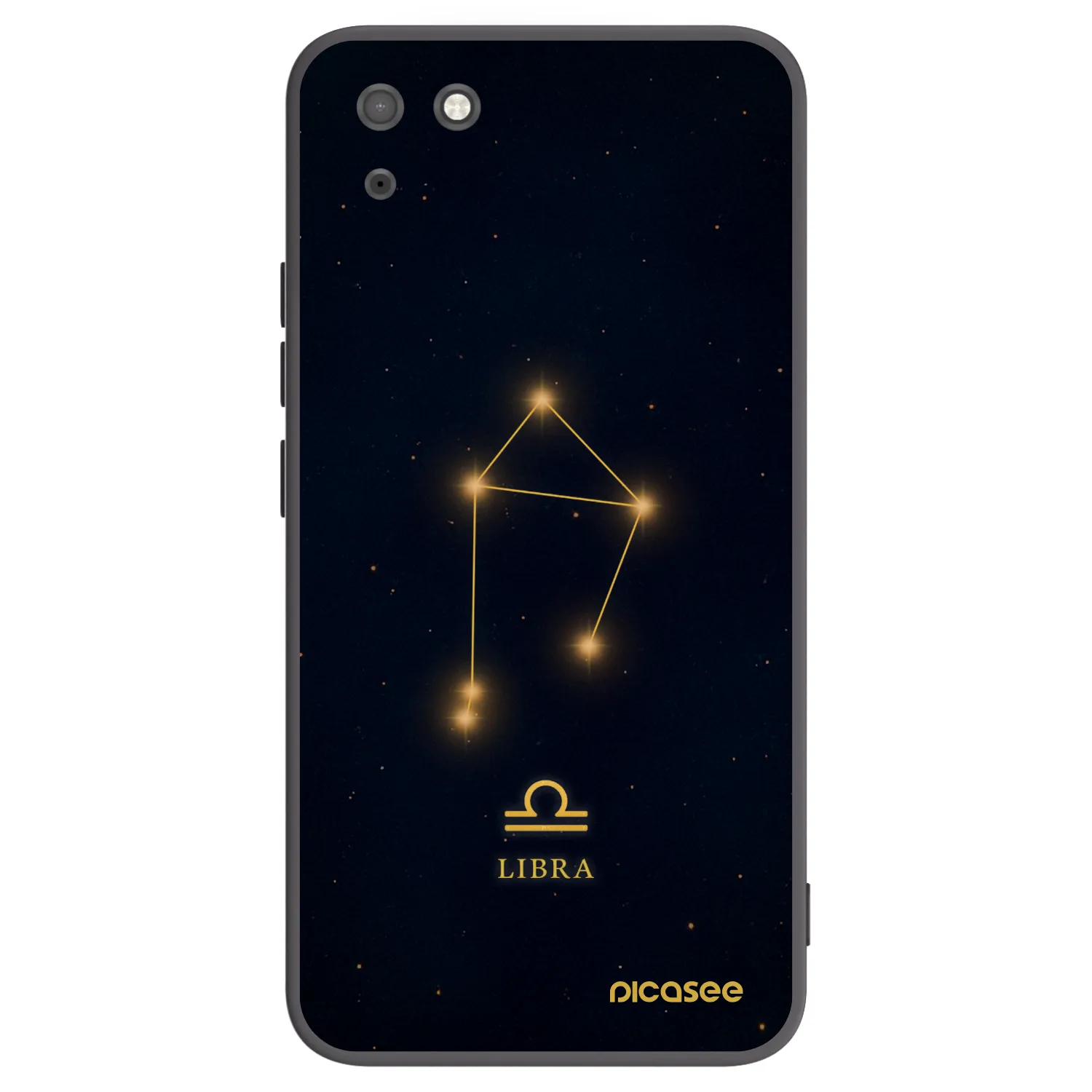 Picasee silikonowe czarne etui na Huawei Y5P - LIBRA