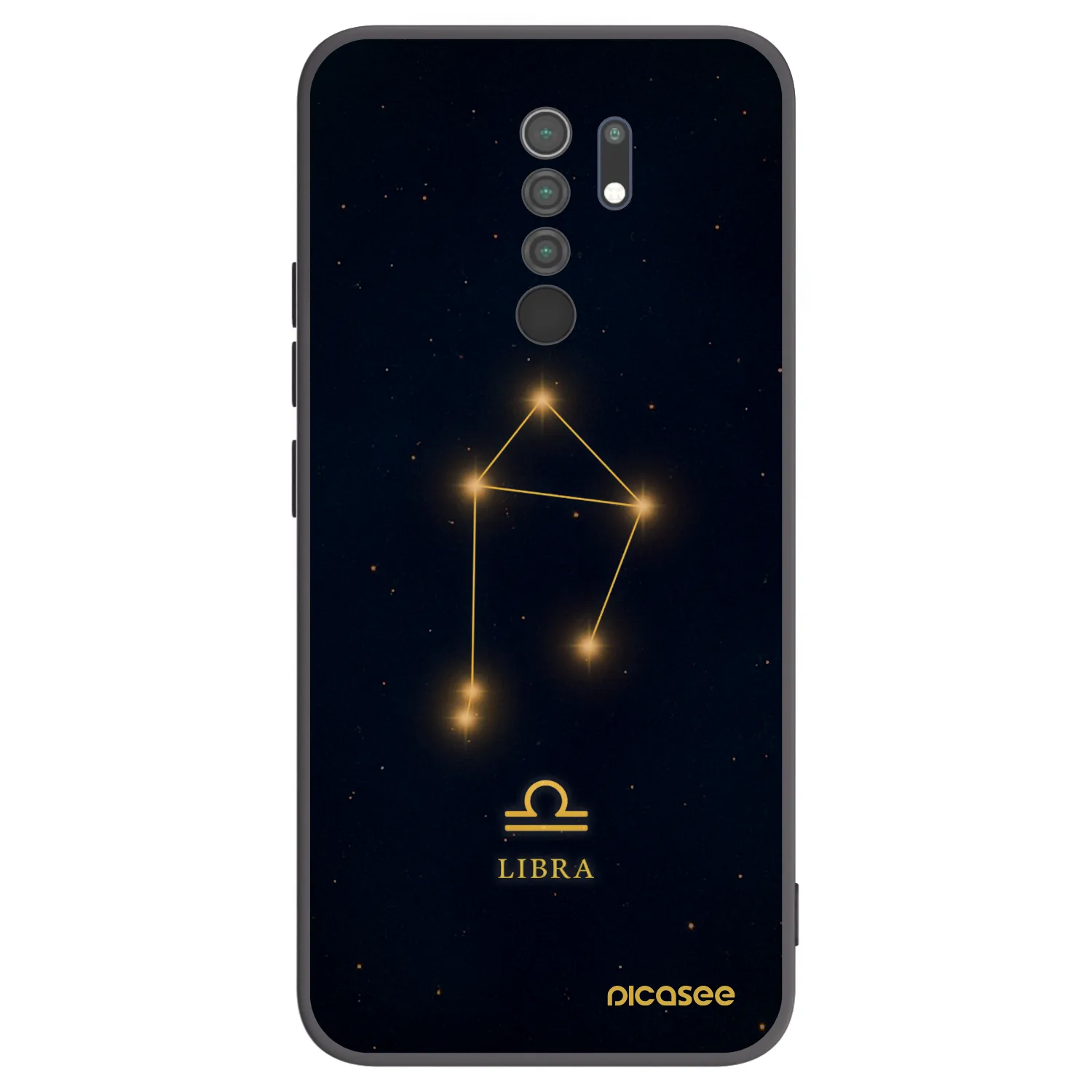 Picasee silikonowe czarne etui na Xiaomi Redmi 9 - LIBRA